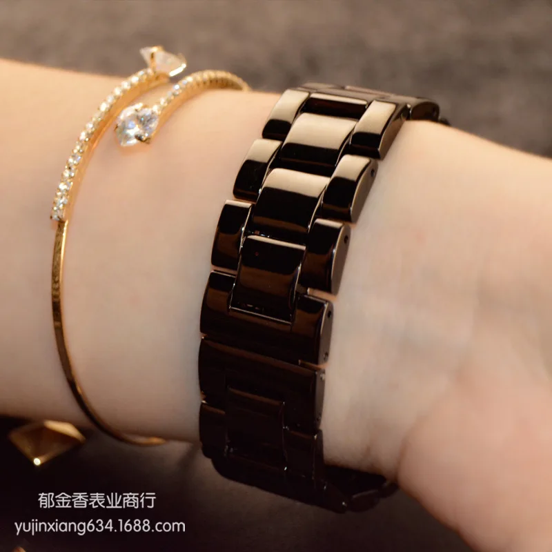 HK брендовые наручные часы, кварцевые часы, высококачественные женские часы, розовое золото, черный ремешок из нержавеющей стали, Джокер, квадратные, простые, роскошные