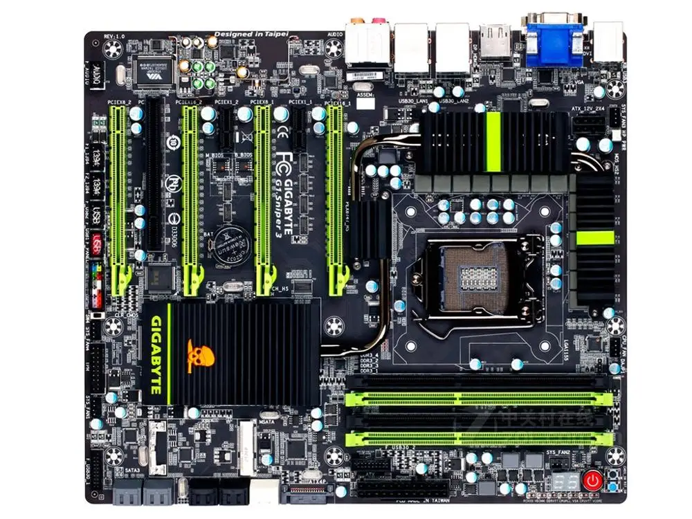 

Gigabyte G1.Sniper 3 Desktop Motherboard Sniper 3 Z77 LGA 1155 For Core i7 DDR3 32G SATA3 USB3.0 E-ATX Original Used Mainboard