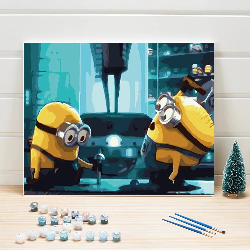 

Hand Painted Linen Canvas Oil Paintings Classical American Style Cartoon Animation Wall Pictures For Living Bedroom Arts DIY