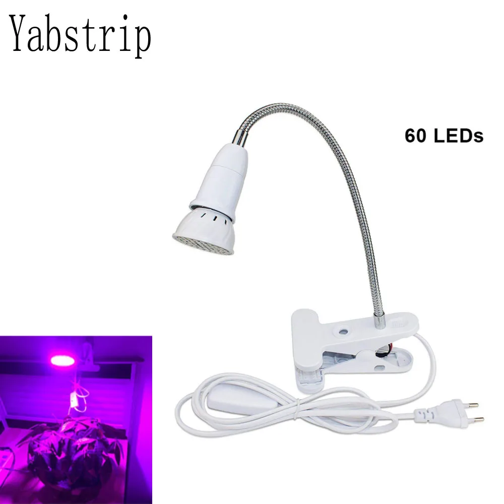 

Yabstrip LED Plant Grow Light SMD2835 60leds E27 Bulb with lamp holder for Indoor seeding Veg fitolamp phyto lamp