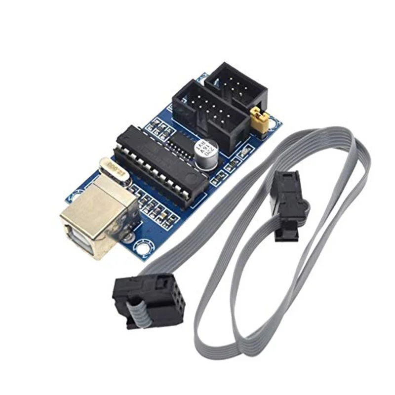 USBtinyISP AVR ISP программатор загрузчик для Arduino UNO R3 IDE Meag2560 с 10pin Кабель для программирования один USB кабель синий