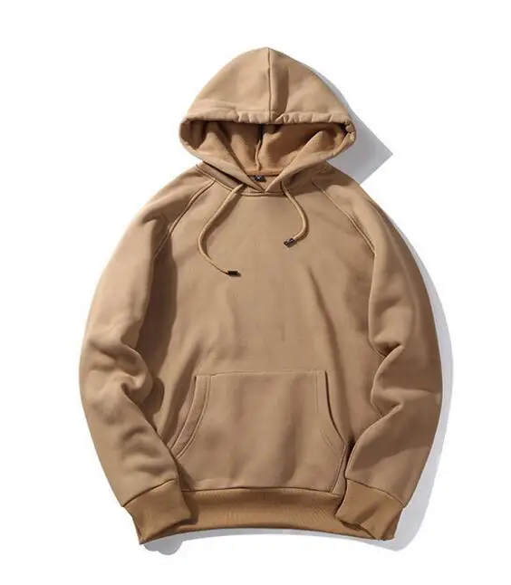 

Europe Size Thick Hooides Men Solid Color Plus Velvet Fashion Sweatshirts Men Hip Hop High Streetwear Fleece Hoody Man Clothing