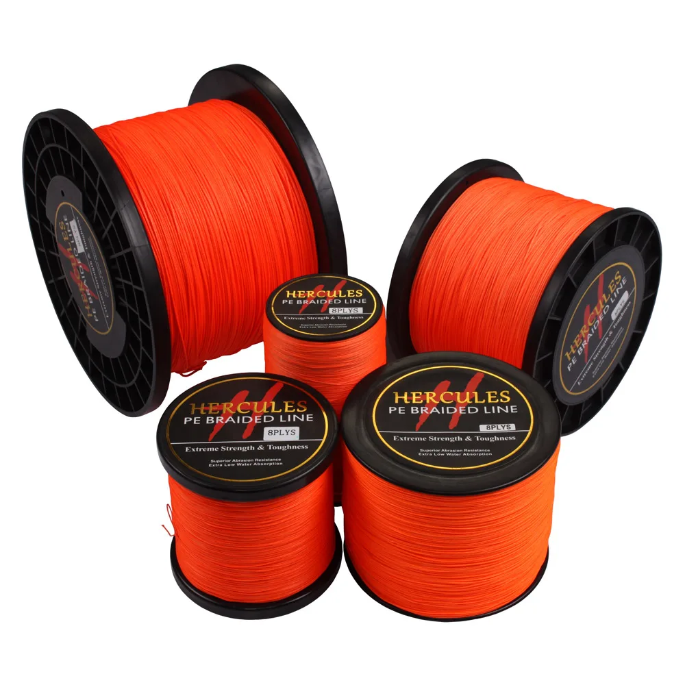 HERCULES 8 Strands Hot Pink 1094 Yard 10-300lb PE Braided Fishing Line  Saltwater 