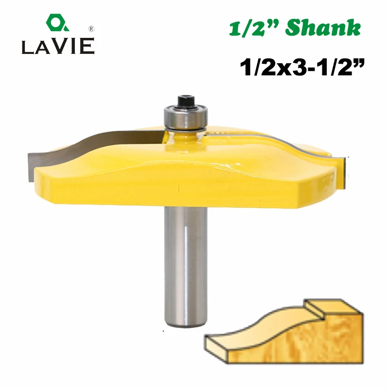 

LAVIE 1pc 12mm 1/2 Inch Shank Carbide Raised Panel Router Bit with Ogee Wood Door Large Router CNC Milling Tool Woodworking 095