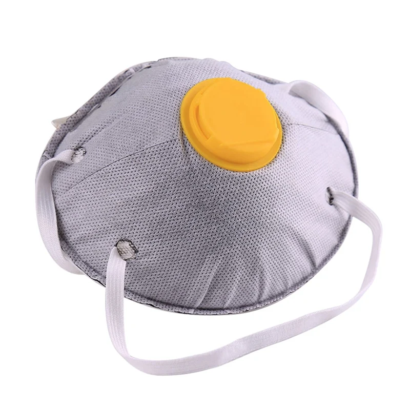Нетканая Складная Пылезащитная маска с активированным углем фильтр для твердых частиц респиратор дышащая маска для лица Рабочая маска