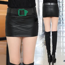 Демисезонный Для женщин сексуальная женская одежда юбки сексуальные новые, ПУ кожа, однотонный цвет, Цвет из искусственной кожи; обтягивающая юбка один степенная юбка тонкая Досуг официальная Вечеринка короткая юбка женская