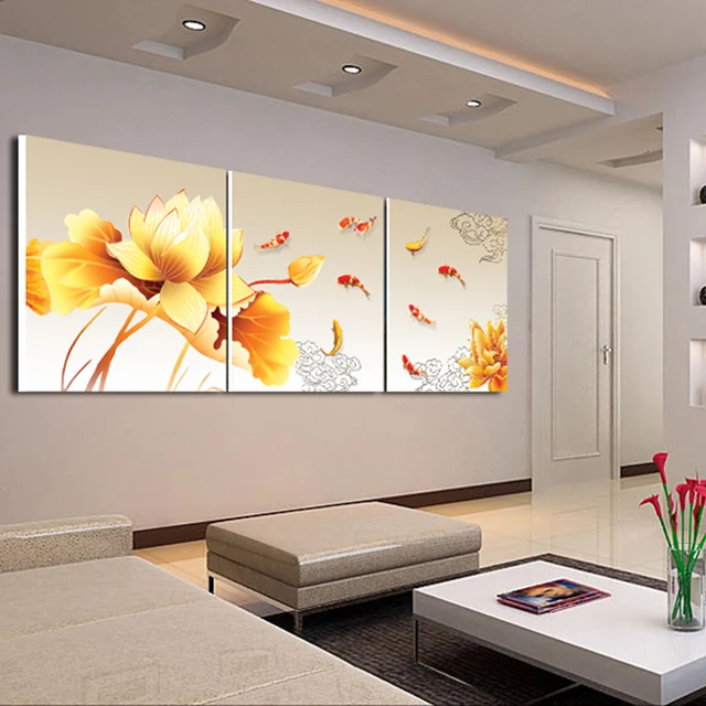 3piece Canvas Wall Art Koi Fish Modern Office 3piece Canvas Wall Art Koi Fish Modern Office Painting Meeting Room Decoration Fashion