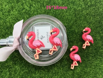 

50pcs/lot kawaii flat back resin flamingo resin cabochons accessories 20*35MM