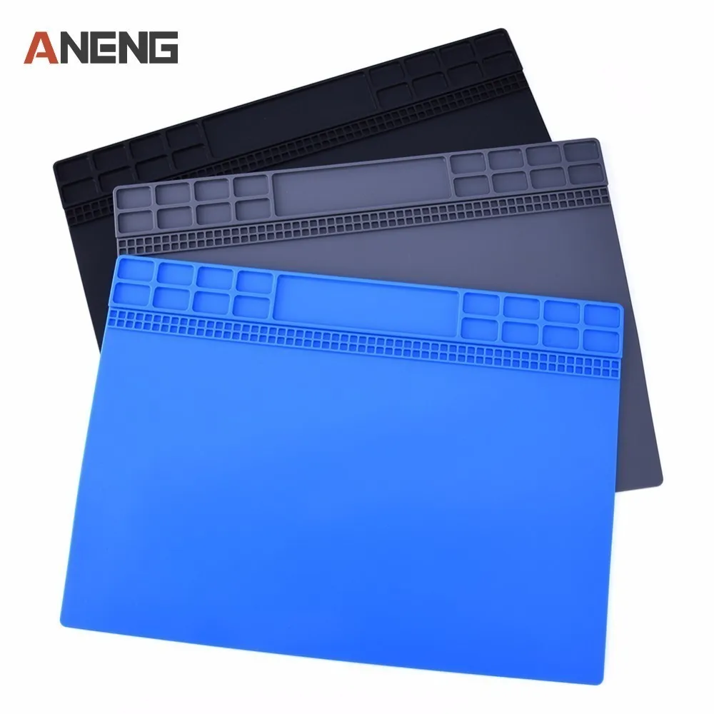 Heat-resistant Soldering Mat Silicone Heat Gun BGA Soldering Station Insulation Pad Repair Tools Maintenance Platform Desk Mat silicone heat resistant mat orange