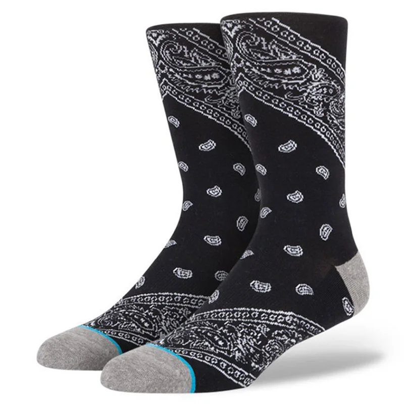 

Hiphop Brand National Customs Bandanna amoeba Paisley Knitted Thicken Towel Bottom Cotton Women Men Elite Socks 2pair/lot