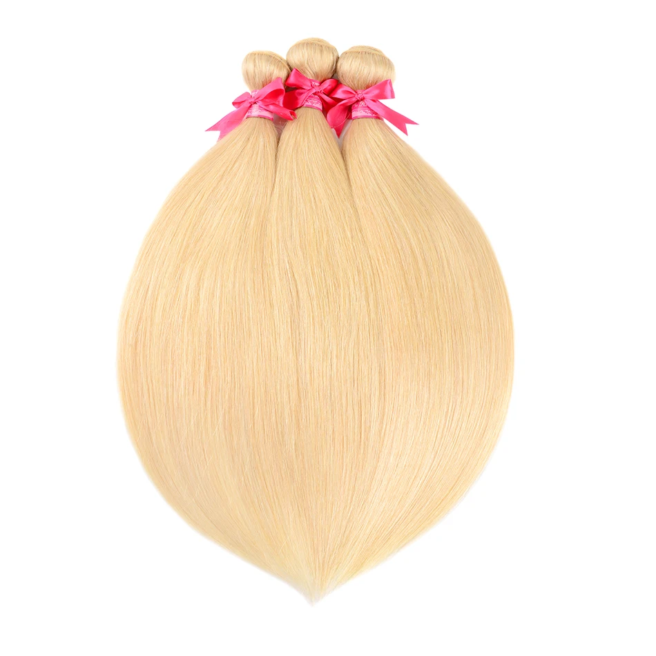 Brazilian Straight Hair 3/4 Bundles With Closure 613 Blonde Color Hair Human Hair With 4x4 Closure Free Ship Shuangya Remy Hair Brazilian Straight Hair 3/4 Bundles With Closure 613 Blonde Color Hair Human Hair With 4x4 Closure Free Ship Shuangya Remy Hair