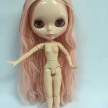 Цельная кукла без одежды Blyth кукольные, розовые волосы Заводская кукла Модная Кукла подходит для DIY коричневых изменение игрушка BJD для девочек