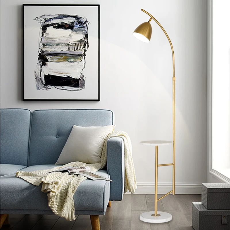 Золотой мраморный Торшер для учебы, спальни, гостиной, дивана, стоящая лампа, постмодерн, креативные Торшеры для чтения, для гостиной