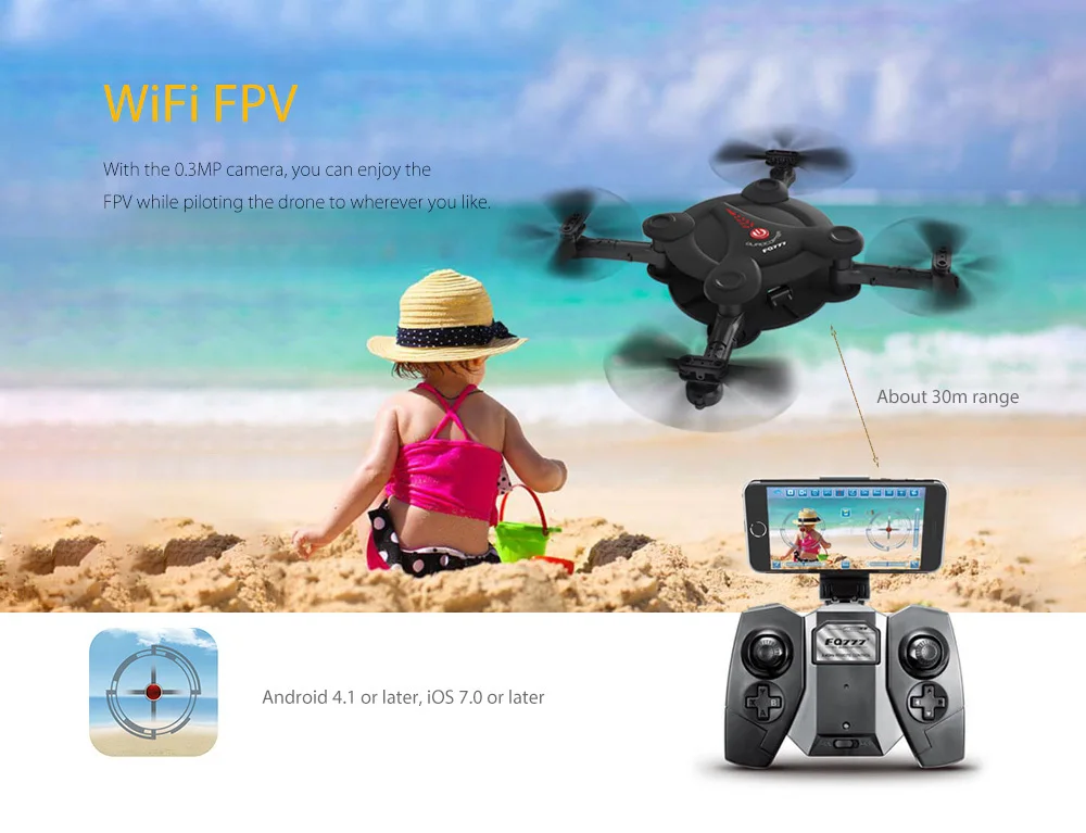 FQ777 FQ17W мини складной карманный Drone Quadcopter Дрон Wi-Fi FPV Камера 0.3MP 2,4 г RC складной вертолет дистанционного Управление БНФ RTF