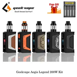 Электронные сигареты 200 Вт Geekvape Aegis Legend Box Mod водонепроницаемый противоударный пылезащитный Аэро сетка Sub Ом Танк Vape испаритель