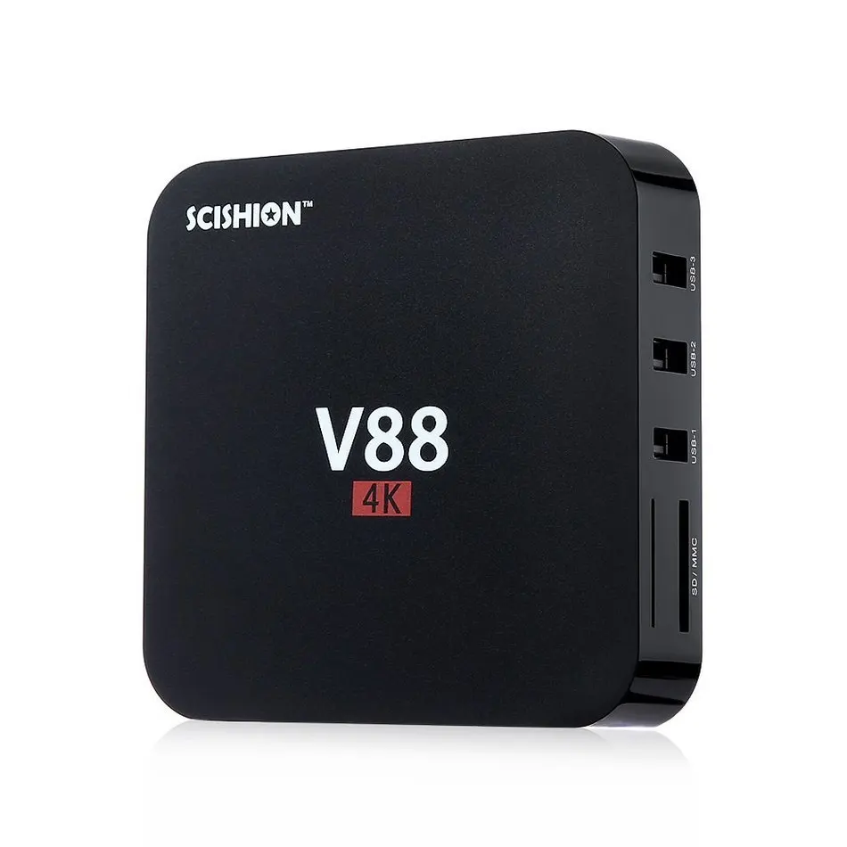 SCISHION V88 Android tv Box IP tv ОС Android 9,0 1 ГБ ОЗУ 8 Гб RK3229 четырехъядерный 1080P WiFi HDMI смарт ТВ приставка медиаплеер