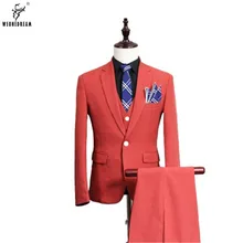 Пиджак+ брюки+ жилет, 3 предмета, мужской льняной костюм, приталенный Свадебный костюм жениха, мужские деловые костюмы на одной пуговице, смокинг жениха