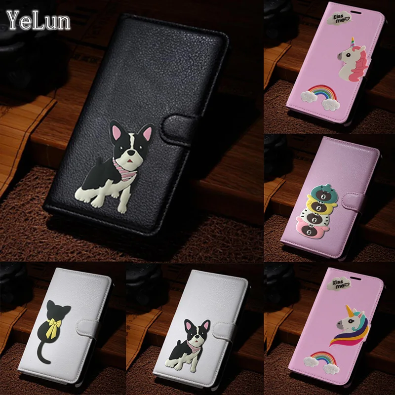 Кожаный чехол кошелек с кошельком YeLun Angry Eyes Bear Bulldog для Wiko View Max GO 2 Pro Lite Tommy 3 Lenny 5 Jerry