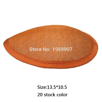 

Orange Sinamay Teardrop Base Millinery Base Wholesale And Retail 20pcs/lot