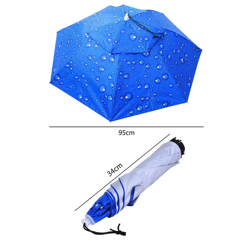 Складная головная шляпа-зонтик, рыболовные шапки, анти-дождь, анти-УФ, на открытом воздухе, портативная, для путешествий, пеших прогулок, пляжа, рыболовные снасти, pesca, дождевик - Цвет: 6