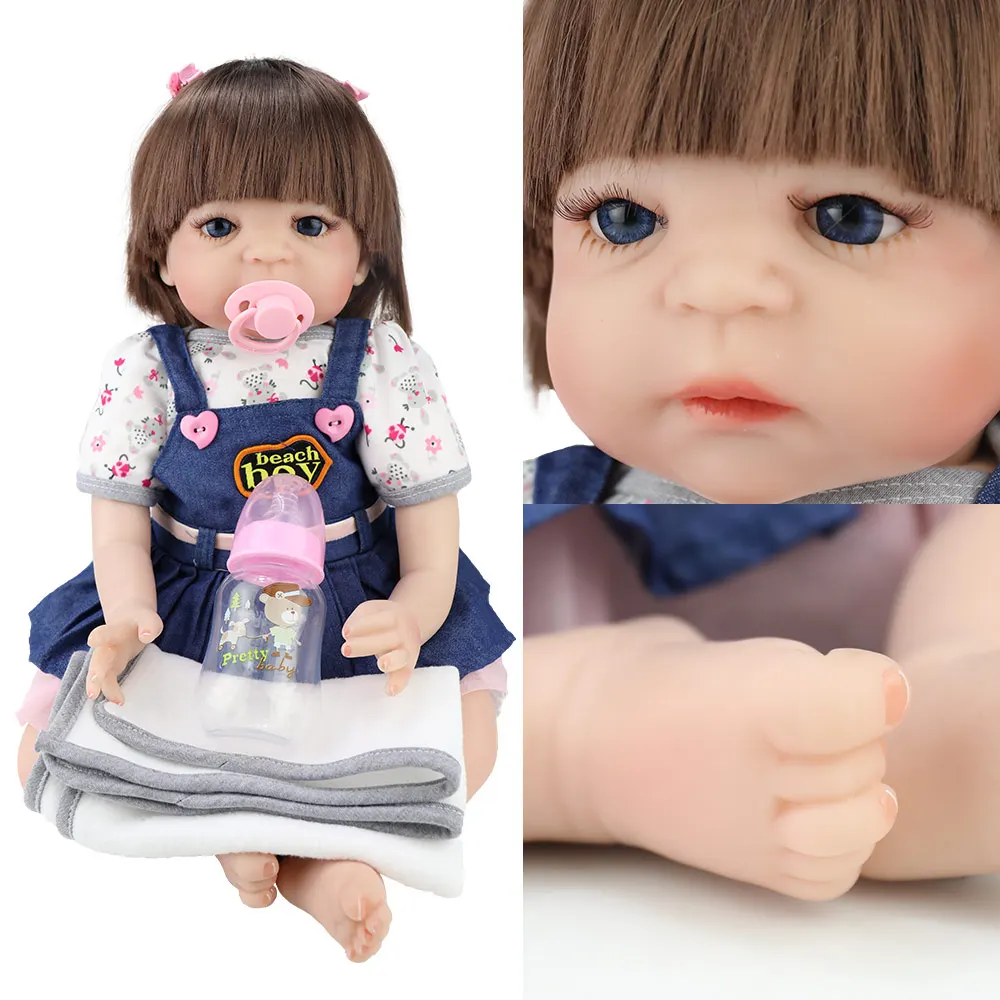 

reborn doll 55cm soft silicone reborn baby dolls com corpo de silicone lol dolls for girls menina baby surprise baby alive