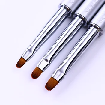 

3Pcs/set UV Gel Nail Brushes Acrylic Painting Pen 6mm 7mm 8mm Blue Rhinestone Handle Nail Art Tools Kit