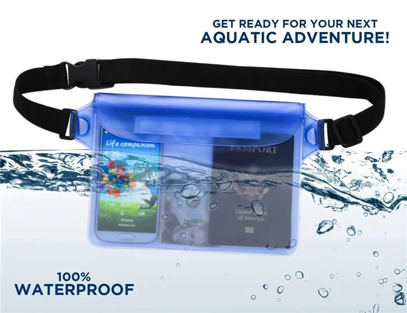 Universal Waterproof Pouch Case with Waist PVC Underwater Pocket Pack