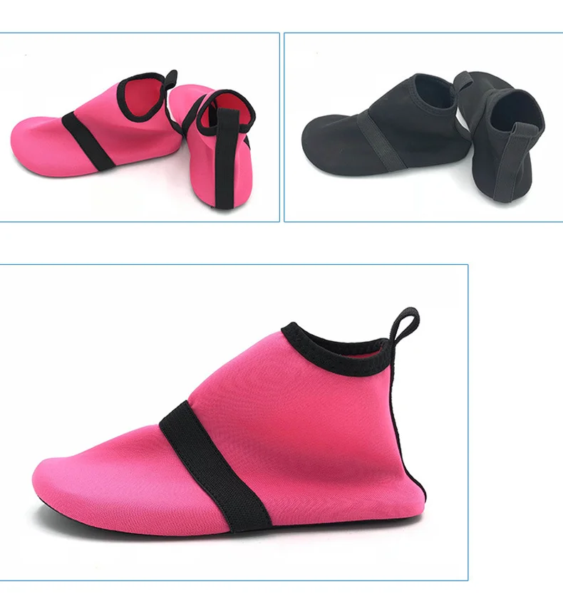 1 (14)Fashion Kid Aqua Shoes 4 Color Beach Stretch Fabric Quick Drying Sandals Light Breathable Anti Slippery Children Shoes