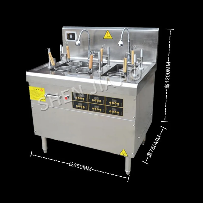15KW Commercial Six head Automatic Cooking Noodle Cooker