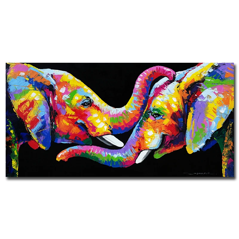 Discount Wall Art Canvas Animal Painting Abstract Elephant Pictures Poster Vintage Posters And Prints Home Decoration Painting