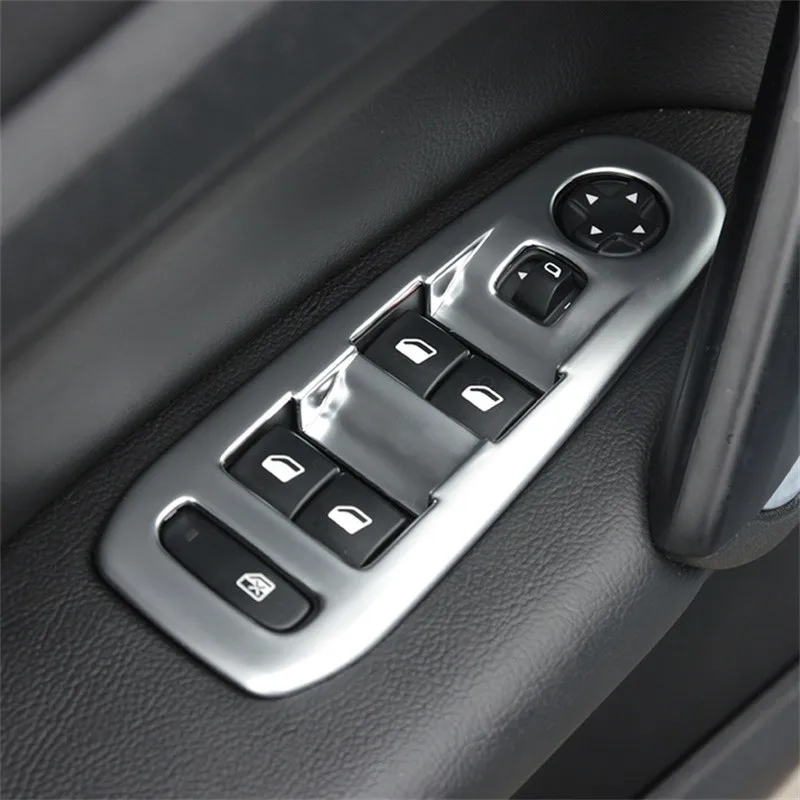 ABS-Chromed-glass-electric-window-lifter-switch-Cover-Frame-Trim-Car-Styling-for-Peugeot-New-308