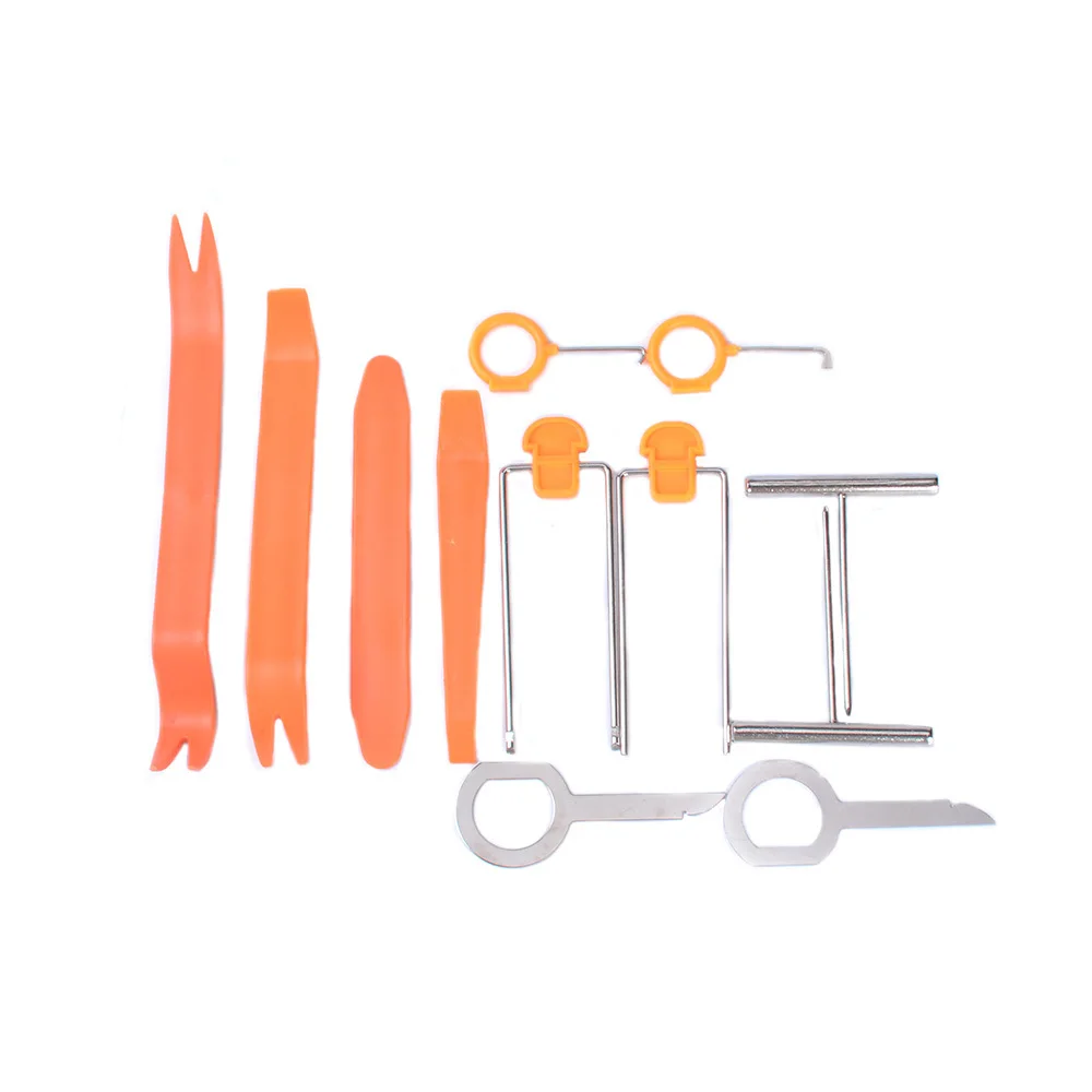 

12pcs/set Professional Vehicle Dash Trim Tool Car Door Panel Audio Dismantle Remove Install Pry Kit Refit Set Hand Tools Set