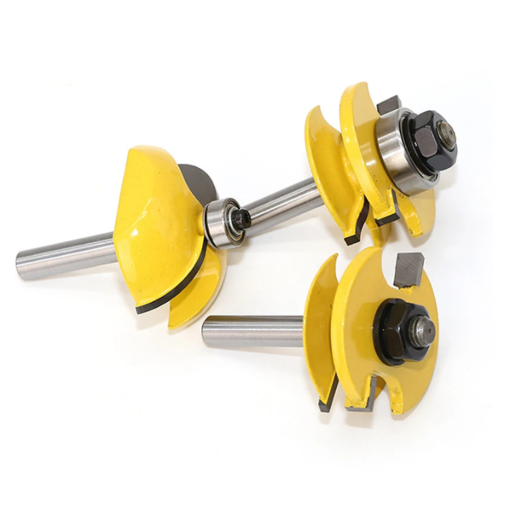 

3 Pcs Carbide Router Bit Milling Cutter Set 8mm Wood Cutter Shank Mill Woodworking Trimming Engraving Carving Cutting Tools