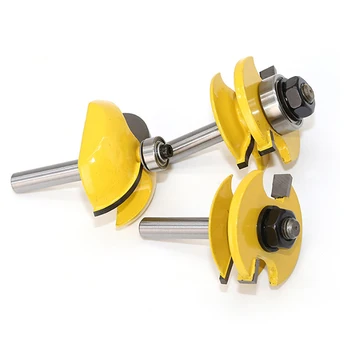 

3 Pcs Carbide Router Bit Milling Cutter Set 8mm Wood Cutter Shank Mill Woodworking Trimming Engraving Carving Cutting Tools