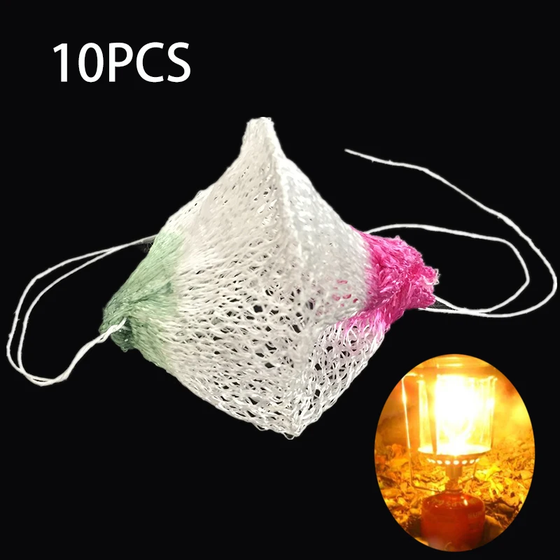 10pc Gaz Universel Lanterne manchons camping randonnée manteau Lampe Paraffine Light