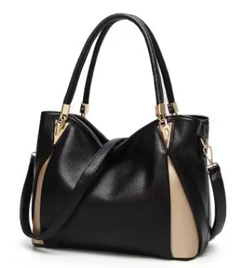 Женская сумка из натуральной кожи, известный бренд, лакированная кожа, женские сумки через плечо, европейский стиль, женская мода, новинка C320 - Цвет: Черный
