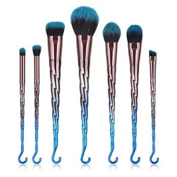 

7Pcs Makeup Brushes Set Eye Shadow Eyebrow Foundation Loose Powder Cosmetic Make Up Brush Kit Soft Nylon Hair Make Up Tools Sale