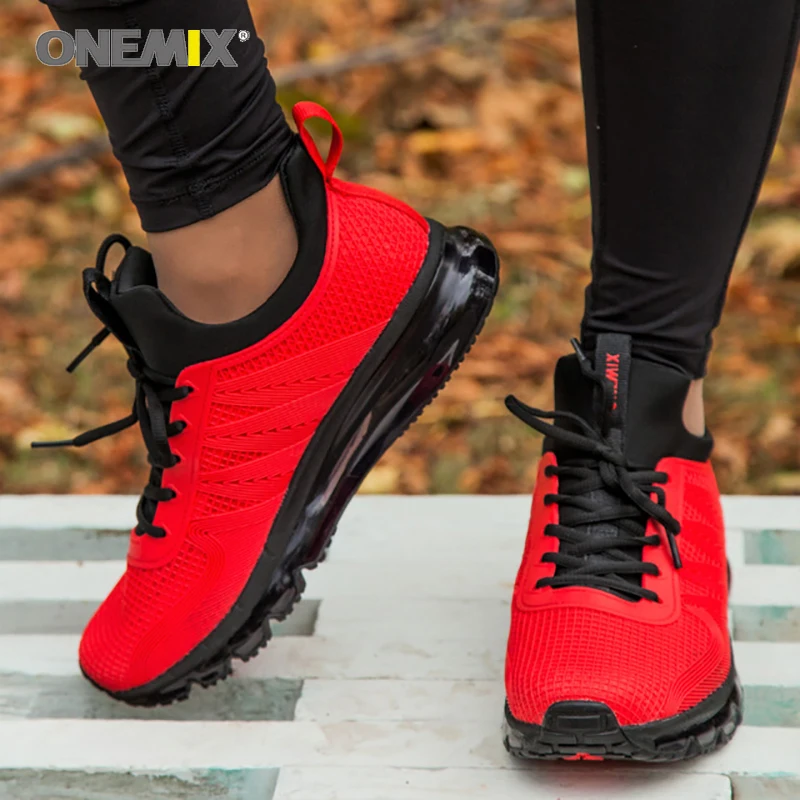 ONEMIX/спортивная обувь для мужчин с воздушной подушкой; спортивная обувь с высоким берцем; дышащие мужские кроссовки для бега на открытом воздухе