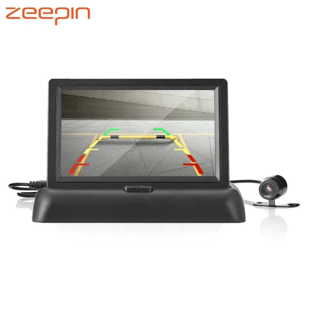 Car Foldable 4.3 inch Screen Display Rear View Monitor Night Vision Reversing Camera Waterproof Parking Monitors System | Автомобили и