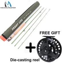 Maximumcatch форель нахлыстом Удочка IM12 графит умеренного действия светильник Презентация с Cordura удилища трубка для форели рыболова