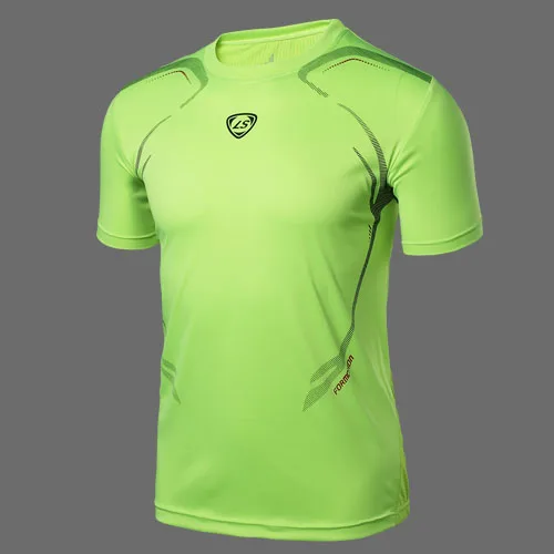 Новинка, мужская летняя форма, футболка, Спортивная, круглый вырез, короткий рукав, топ, Джерси, для бега, бега, подходит для бега, быстросохнущая футболка для мужчин - Цвет: FN04 green
