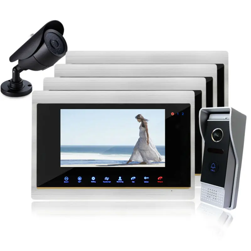 Homefong 7 Inch TFT Touch Screen Color Video font b Door b font Phone Night Version