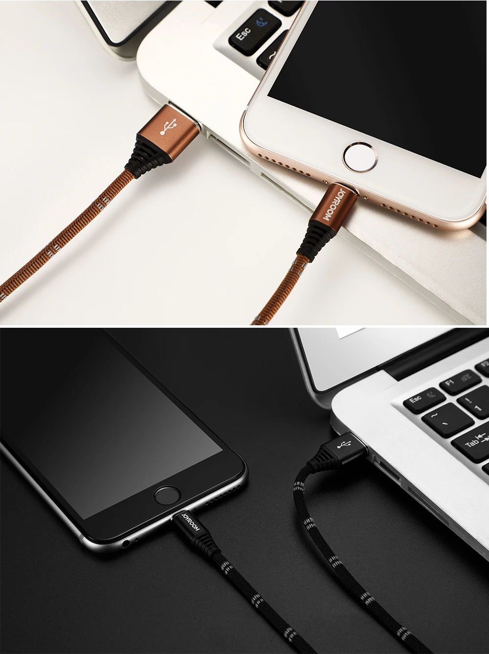 Joyroom Lightning USB кабель для передачи данных для iPhone 5 SE 6 7 7S 8 Plus X iPad Air нейлоновый зарядный кабель для Apple iPhone зарядный кабель