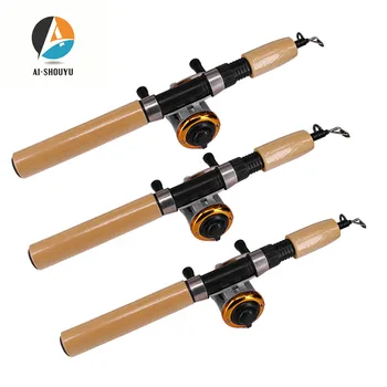 

AI-SHOUYU Winter Fishing Rods Ice Fishing Rods Fishing Reels To Choose Rod Combo Pen Pole Lures Tackle Telescopic Rod with Reel