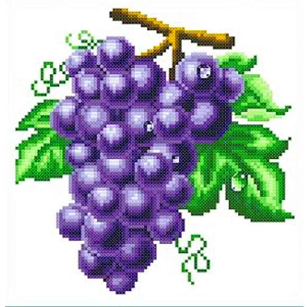 

Diamond embroidery grapes, simple style, rhinestone pictures, square diamond, full of diamond, diamond painting Cross Stitch Kit