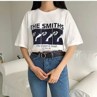 

kuakuayu HJN The Smiths T-Shirt Vtg Retro Women Pop Indie Punk Rock Band Morrissey 2018 New Men's T Shirt