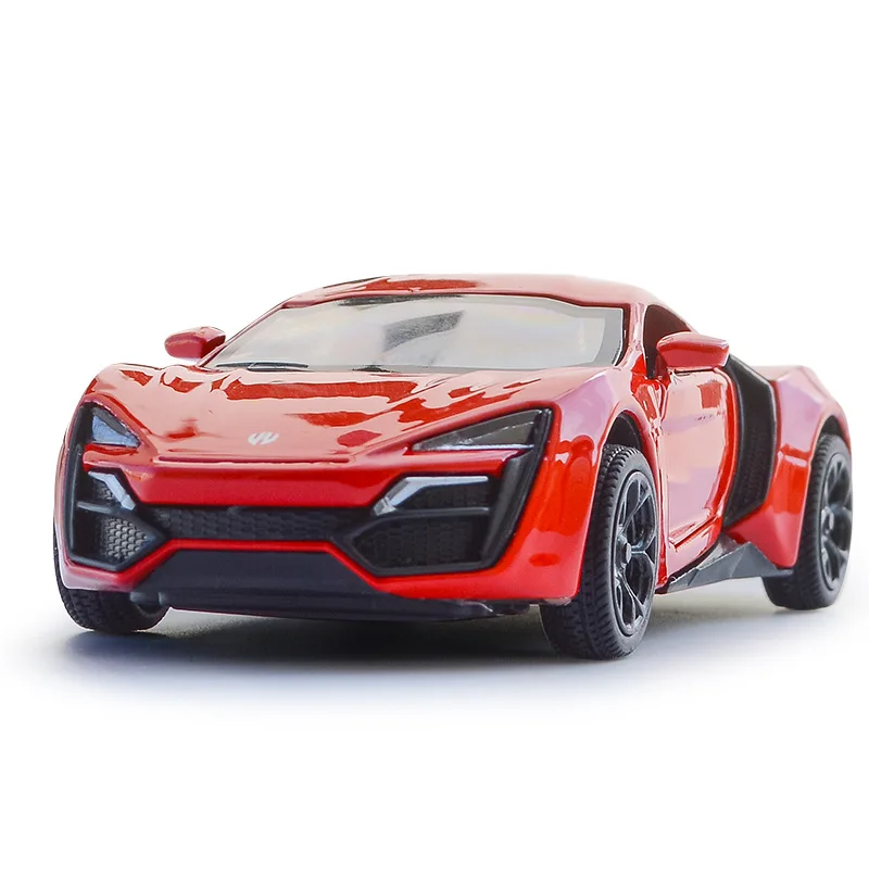 

Hot 1:36 Fast & Furious Lykan Alloy Diecast Car Model Pull Back Toy Cars 2 Electronic Metal Car Kids Toys for Children Gifts