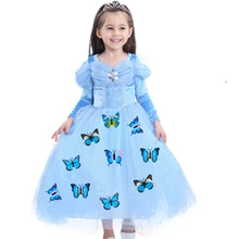 Новинка; рождественское платье для маленьких девочек; платье Анны и Эльзы; детская одежда; vestidos; детское платье; праздничное платье принцессы для девочек