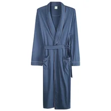 Модальный хлопковый Халат для мужчин весна осень ночная рубашка кимоно Халаты для мужчин однотонные цветные халаты длинный банный халат Атласный халат