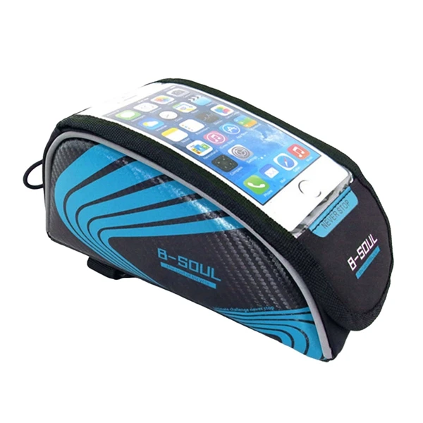 

B-SOUL Bike Front Frame Bag Touch-screen Bicycle Mobile Phone Bag Waterproof Cycling Bags MTB Mountain Tube Handlebar Bag